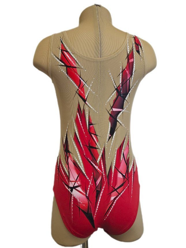 картинка Купальник гимнастический "Абстракция" рост 128-135см от магазина Грация Спорт