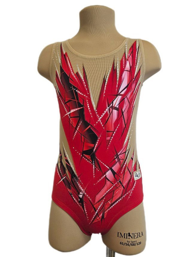 картинка Купальник гимнастический "Абстракция" рост 128-135см от магазина Грация Спорт