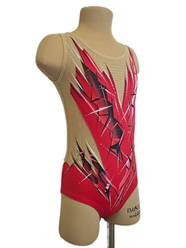 картинка Купальник гимнастический "Абстракция" рост 128-135см от магазина Грация Спорт