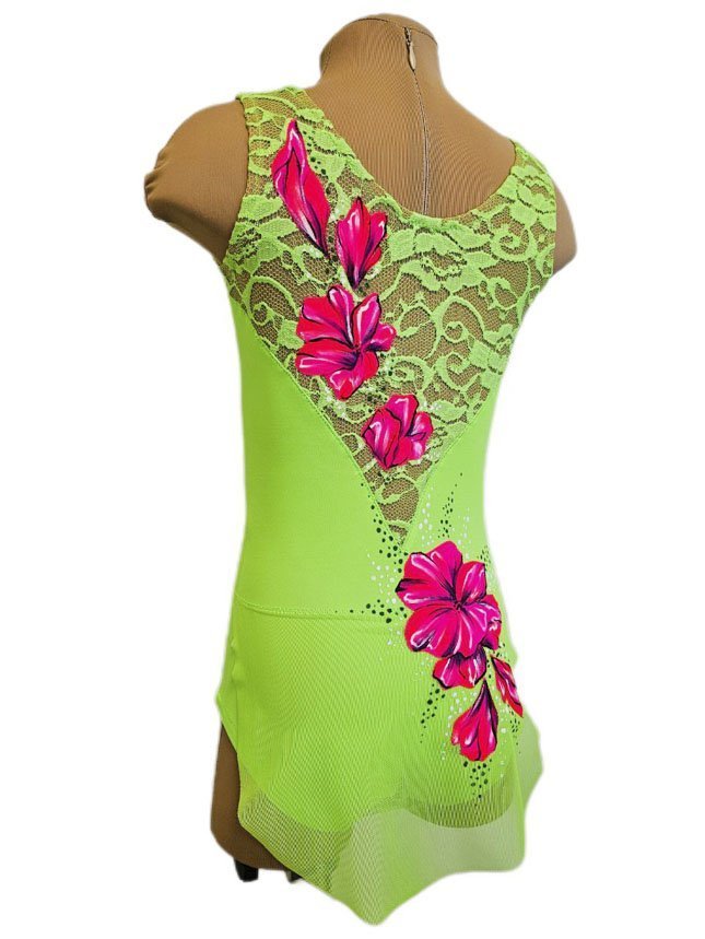 картинка Купальник гимнастический "Маки" рост 110-120см от магазина Грация Спорт