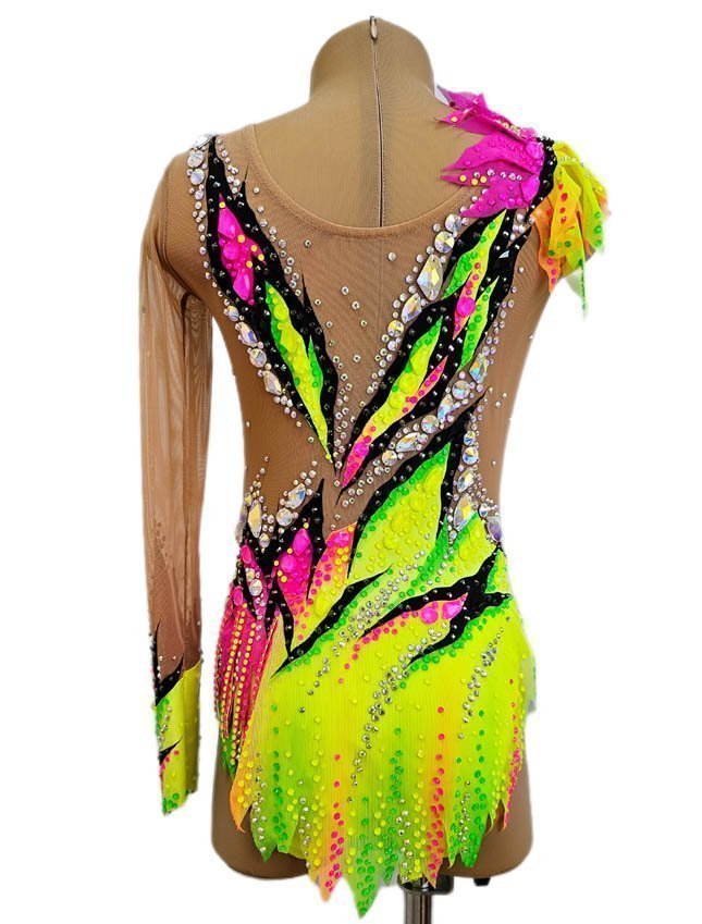 картинка Купальник гимнастический "Тропический коктейль" рост 135-140см от магазина Грация Спорт