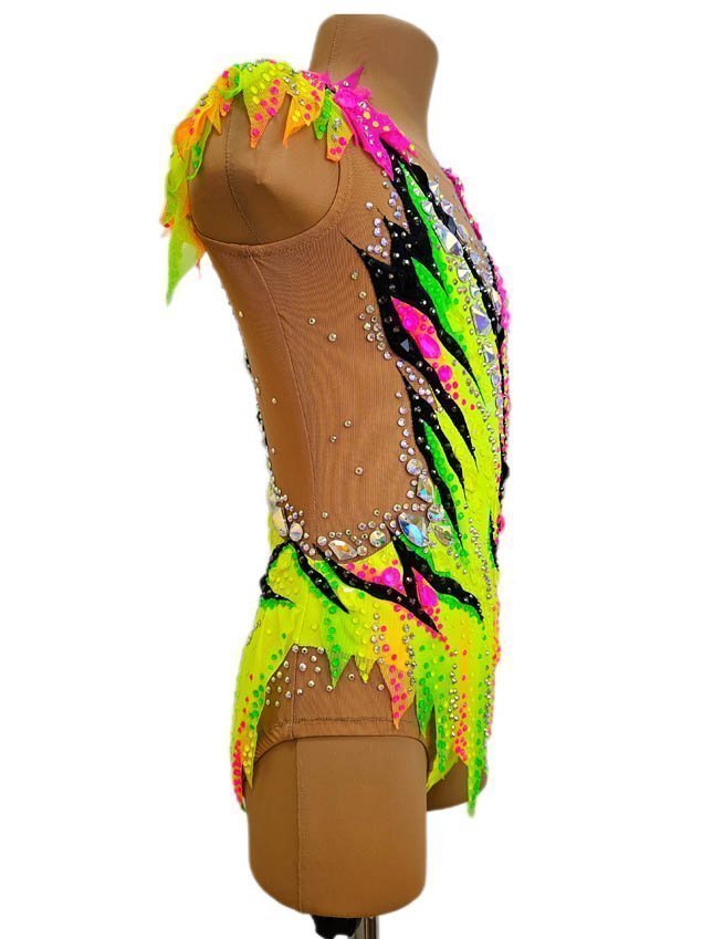 картинка Купальник гимнастический "Тропический коктейль" рост 135-140см от магазина Грация Спорт