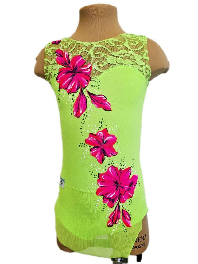 картинка Купальник гимнастический "Маки" рост 110-120см от магазина Грация Спорт