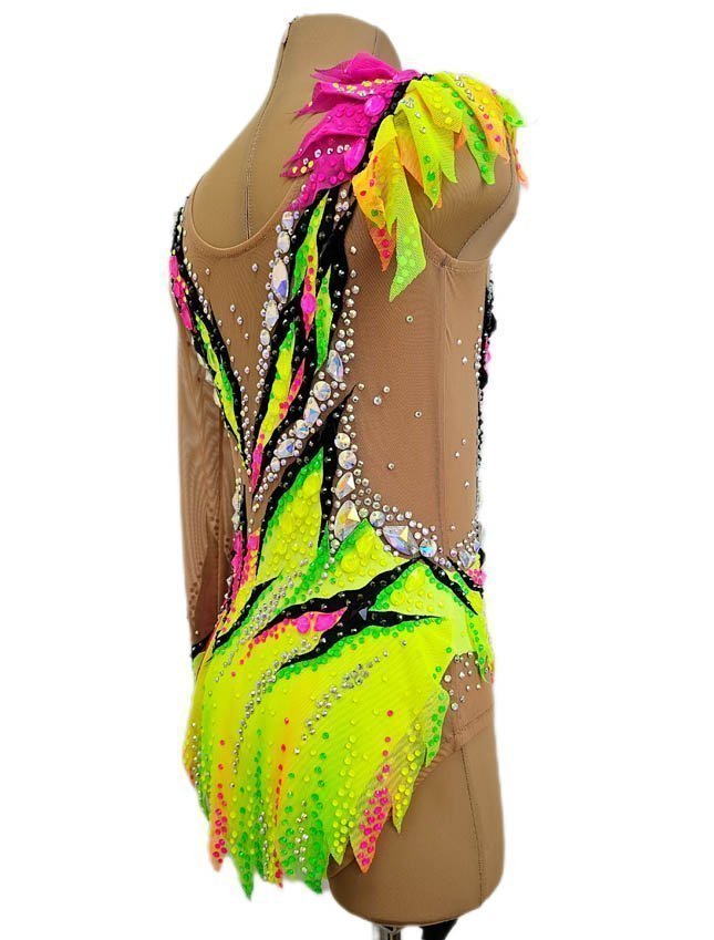 картинка Купальник гимнастический "Тропический коктейль" рост 135-140см от магазина Грация Спорт