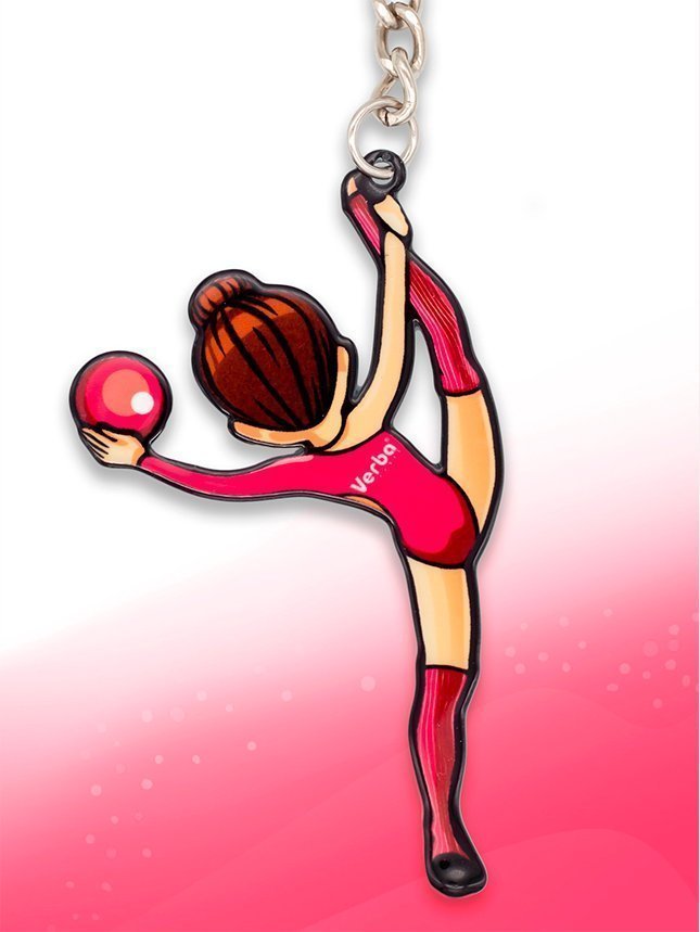 картинка Брелок гимнастка с мячом от магазина Грация Спорт
