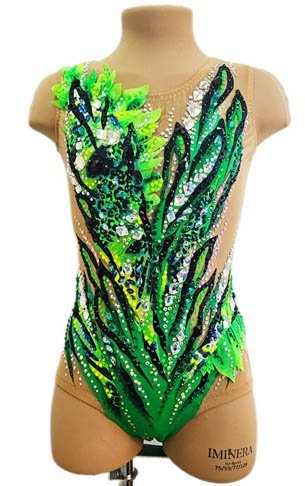 Купальник гимнастический "Джунгли Амазонии" рост 150-160см