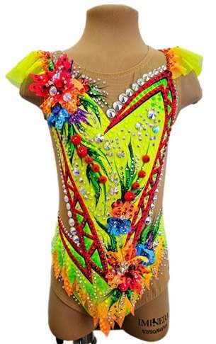 Купальник гимнастический "Лето" рост 125-135см