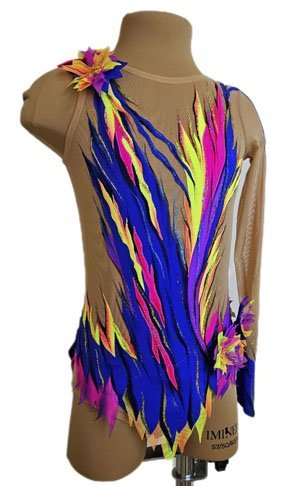 Купальник гимнастический "Райский сад" рост 120-130см