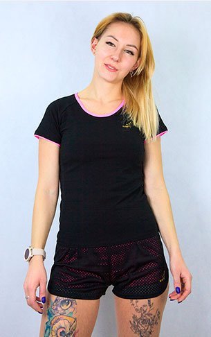 Шорты двойные с сеткой