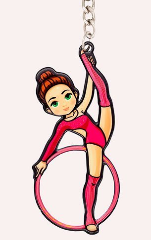 Брелок гимнастка с обручем