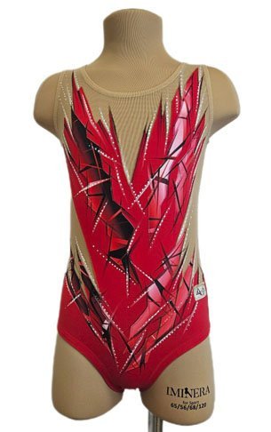 Купальник гимнастический "Абстракция" рост 128-135см